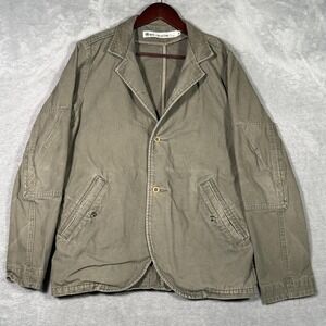 Nice Collective Military Utility Jacket Mens S Olive Canvas Workwear Blazer USA